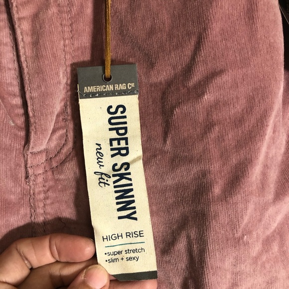 NWT Corduroy pants in a blush color by American Rag Cie size 7. - Picture 3 of 10